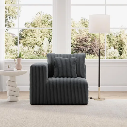 Miniatura 43 de Novilla 141" Sofá seccional modular, sofá seccional moderno en forma de nube con soporte Smarts Coil™, sofá sin huesos en forma de U para sala