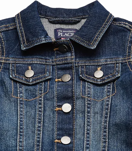 Miniatura 3 de The Children's Place Chaqueta de mezclilla básica para bebés y niñas pequeñas