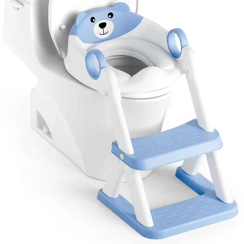 Asiento de Entrenamiento de Baño, Asiento de Inodoro Mejorado para Niños y Niñas, Asiento de Entrenamiento de Baño 2 en 1 para Niños, Asiento con
