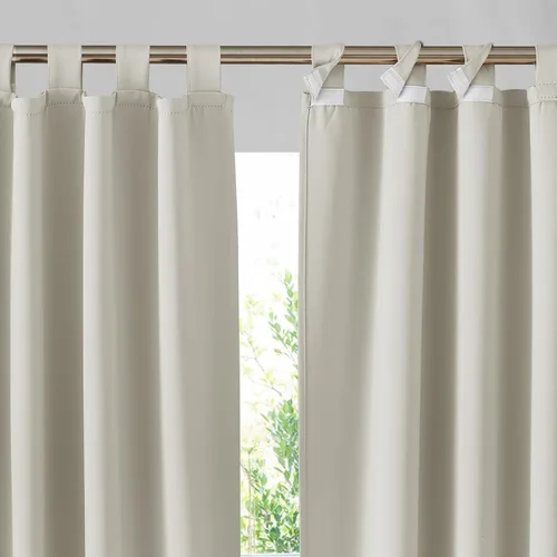 Miniatura 22 de RYB HOME Cortinas para Exteriores para Patio - 2 Paneles Cortinas para Exteriores Desmontables con Parte Superior Adhesiva Impermeables Opacas