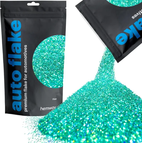 Miniatura 35 de Hemway Auto Flake Glitter FINE 1/64" 0.015" 0.4mm 375 micras Aditivo de Pintura en Hojuelas Metálicas 100g para uso con Pintura en Aerosol para Azul