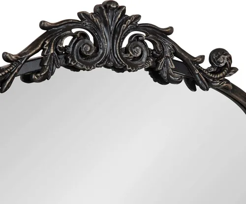 Miniatura 6 de Kate and Laurel Arendahl - Espejo de arco tradicional, 19 x 30.75, negro antiguo, decoración de pared de inspiración barroca