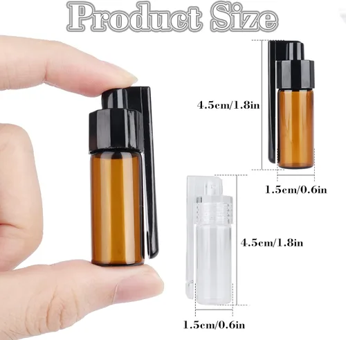 Miniatura 2 de Juego de salero y pimentero transparente, estilo retro, cocteleros de especias de vidrio para exteriores, cajas de cocina para sal y especias