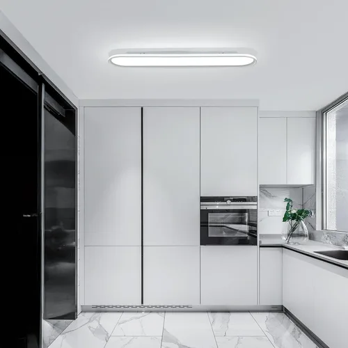 Miniatura 6 de Lámpara de techo LED de metal de 37.4", delgada, iluminada por los bordes - lámparas lineales de espectro completo de 55W, 6500K, lámpara de techo