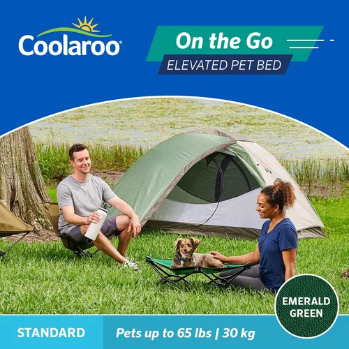 Miniatura 5 de Coolaroo On-The-Go - Cama elevada para perros plegable y portátil con tela transpirable y resistente a la humedad, bolsa de transporte incluida