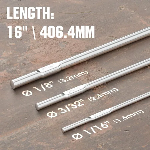 Miniatura 2 de YESWELDER Varilla de soldadura TIG de aluminio ER4043 1/8"x16" 5LB