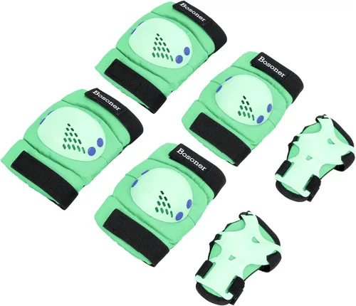 BOSONER Rodilleras/Coderas/Muñequeras para Niños/Jóvenes de 3-15 Años, Conjunto de Equipo Protector Infantil para Patines, Ciclismo, Bicicleta BMX,
