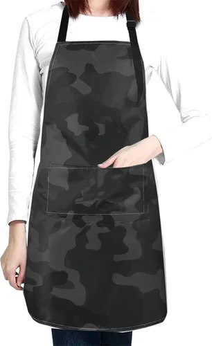 Miniatura 9 de Perinsto Waterproof Apron with 2 Pockets Kitchen Chef Aprons Bibs for Cooking Baking