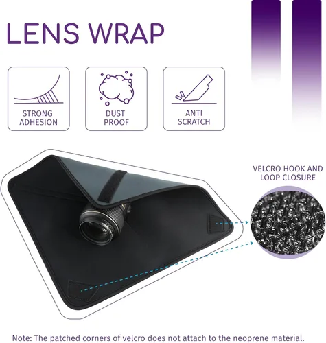 Miniatura 3 de Protector de neopreno de 0.118 pulgadas para lentes, envoltura DSLR a prueba de arañazos y polvo, compatible con cámaras Canon, Nikon, Pentax, Sony