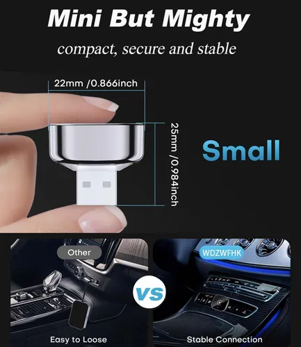 Miniatura 2 de Adaptador Inalámbrico CarPlay y Dongle Android Auto, Conexión Automática Rápida, Convertidor Inalámbrico CarPlay Compacto Plug & Play para iPhone