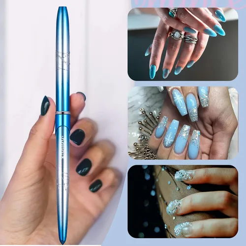 Miniatura 6 de Pincel para uñas acrílicas tamaño 16, pinceles de arte de uñas 100% puro Kolinsky de KEMEISI con mango resistente, forma ovalada, herramientas