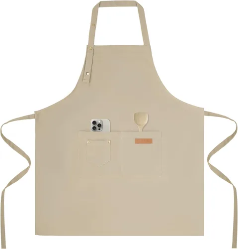 Tosewever Delantales de Arte para Mujeres Pintura Cerámica Horneado, Delantal de Cocina con Correas de Hebilla para Hombres con Bolsillos para Chef