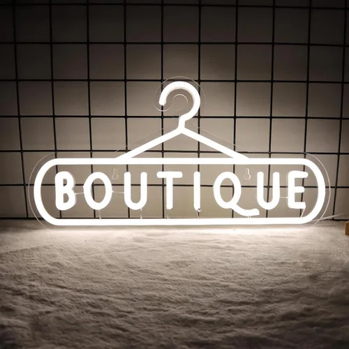 Balanar Letreros de neón de boutique para decoración de pared, letreros LED de negocios adecuados para tiendas de boutique, regalo de fiesta de