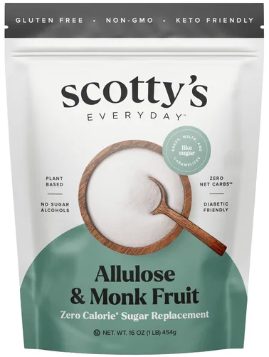 Miniatura 2 de Scotty's Everyday - Reemplazo de azúcar de alulosa y fruta de monje, cero calorías, sin OMG, sin eritritol, alcoholes de azúcar o edulcorantes