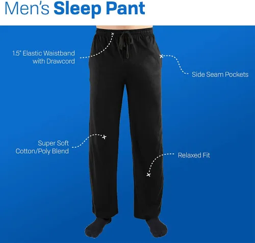 Miniatura 4 de Bioworld Blue Beetle Chrome Logo Pantalones de pijama negros para hombre