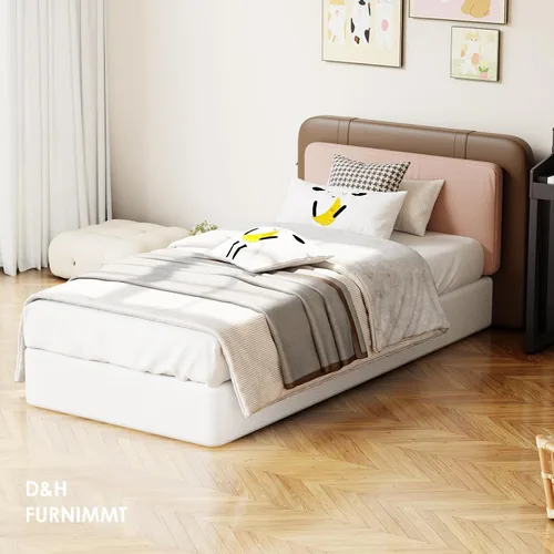 Miniatura 7 de D&H FURNIMMT Base de cama con somier de 7 pulgadas, base de cama de metal resistente con funda de tela, base de colchón, fácil montaje, sin ruido