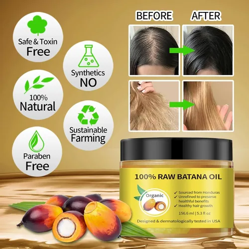 Miniatura 3 de Aceite de batana para el crecimiento del cabello – Aceite de Ojon orgánico 100% crudo sin refinar de Honduras – Tratamiento capilar prensado en frío