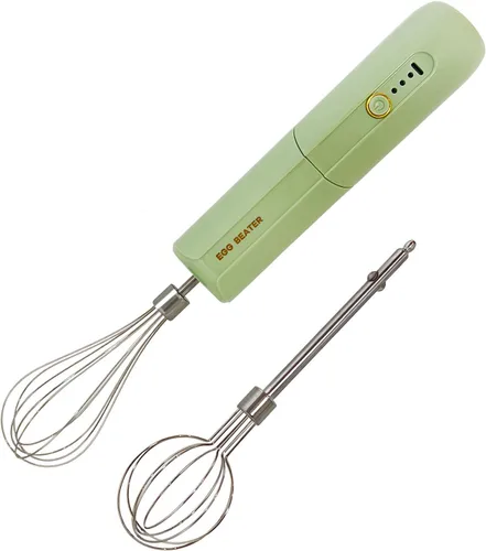 Miniatura 8 de Batidora de mano inalámbrica, batidor eléctrico de mano de diseño plegable con 3 modos de velocidad, batidor de huevos de mano con 2 batidores