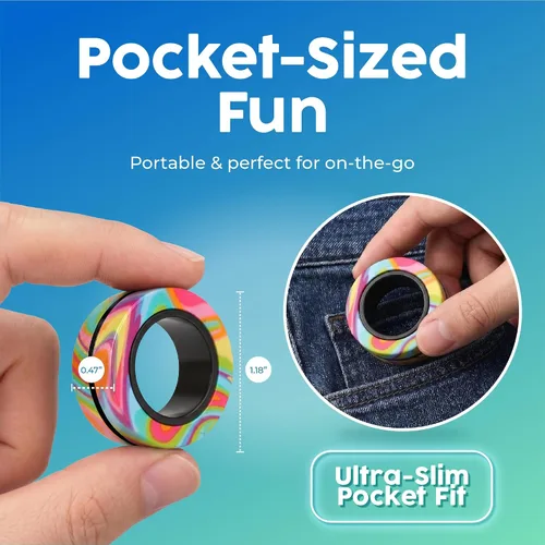 Miniatura 8 de BUNMO Juguete para la ansiedad, anillos magnéticos, para poner en cesta de Pascua, para adultos, para niños o niñas, genial regalo