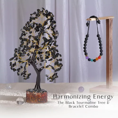 Miniatura 4 de Árbol de cristal, árbol de turmalina, bonsái artificial, 10-12 pulgadas, decoración de chakras, decoración para el hogar, oficina, árbol de dinero