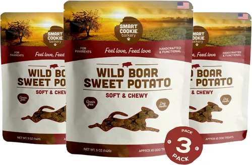 Miniatura 21 de Smart Cookie Golosinas Naturales para Perros - Conejo y Calabaza - Golosinas de Entrenamiento para Perros y Cachorros con Alergias, Estómagos