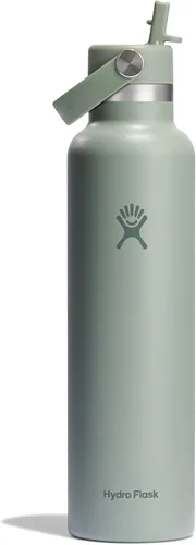 Miniatura 27 de Hydro Flask Botella de agua – Acero inoxidable aislado – Tapa flexible con pajita de boca estándar, antiderrames, a prueba de fugas y recargable
