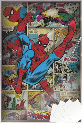 Miniatura 8 de The Amazing Spider-Man - Póster impreso de Marvel Comics (estilo retro, montaje cómico) (tamaño: 24 x 36 pulgadas) (póster laminado)