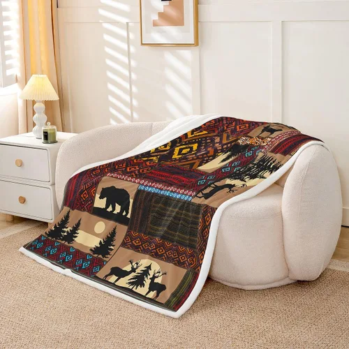 Miniatura 23 de Manta Throw con Estampado Egipcio Dorado Estilo Antiguo Egipto Manta Sherpa Patrón de Jeroglíficos del Antiguo Egipto Manta de Vellón Para Niños