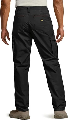 Miniatura 2 de CQR - Pantalones de trabajo Ripstop para hombre, pantalones tácticos repelentes al agua, para uso al aire libre, pantalones cargo rectos, EDC