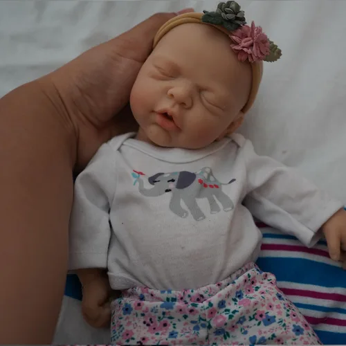 Miniatura 2 de MYREBABY Muñecas realistas de bebé Reborn – Niña recién nacida de silicona completa de 12 pulgadas, muñecas de bebé de la vida real con ropa