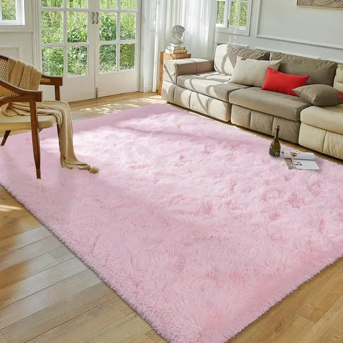 Miniatura 22 de Alfombra de área Softlife para sala de estar, alfombra lanuda mullida y esponjosa de 6 x 9 pies en color azul para dormitorio de niñas y niños, Azul
