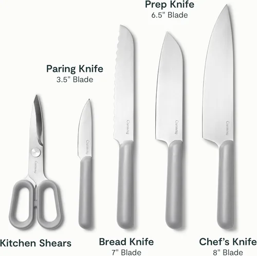 Miniatura 3 de Caraway Juego de Preparación de Cocina de 14 Piezas - Juego de Cuchillos de Cocina y Juego de Utensilios de Madera - Fabricado con Hojas de Acero