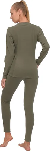 Miniatura 3 de Little Donkey Andy Conjunto de ropa interior térmica con forro polar para mujer, capa base, largo Johns para clima frío