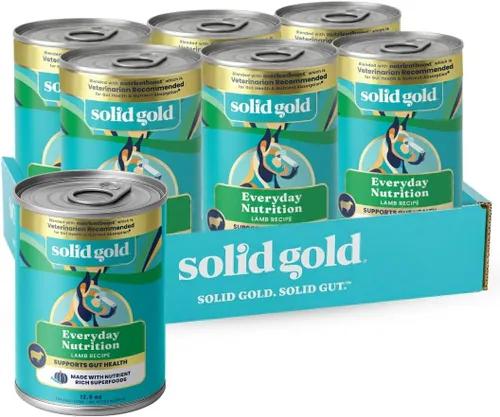 Miniatura 11 de Solid Gold Alimento húmedo para perros con alto contenido de proteínas, ladrando en la luna, sin granos con carne de res real, lata de 6