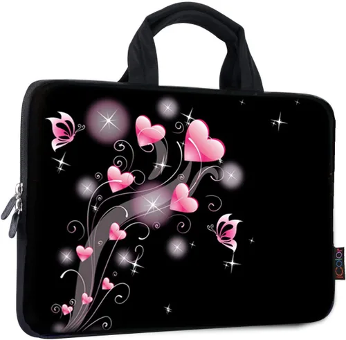 Miniatura 16 de iColor 11 11.6 12 12.1 12.5 Bolso de transporte para laptop, funda para Chromebook, portátil, ultrabook, tableta con asa, tote de neopreno