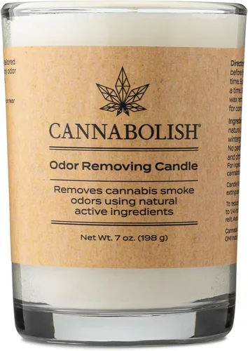 Miniatura 9 de Cannabolish Vela eliminadora de olores de humo de lavanda, 7 onzas, ingredientes naturales