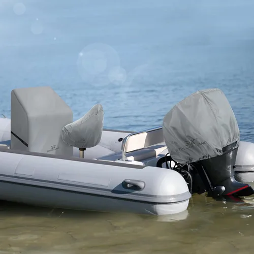 Miniatura 7 de Explore Land 600D - Cubierta impermeable para motor fueraborda (600 D), tamaño completo para motor de barco de 25 a 300 CV Gris