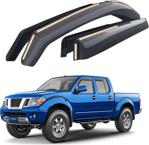 Miniatura 9 de Goodyear Deflectores de ventana inastillables en el canal para camiones Ford F-150 2009-2014 SuperCrew, protectores de lluvia, viseras de ventana