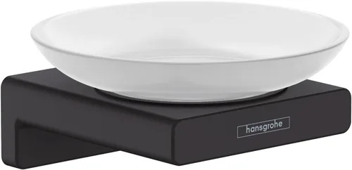 Miniatura 6 de hansgrohe AddStoris 41746340 - Jabonera en cromo negro cepillado, accesorios de 2 pulgadas
