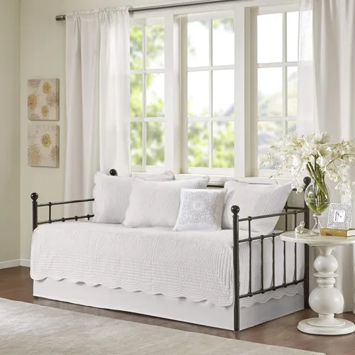 Miniatura 15 de Madison Park - Juego de cubrecama para día - Cobertura de moda con acolchado de damasco y bordes festoneados, ropa de cama de lujo para todas