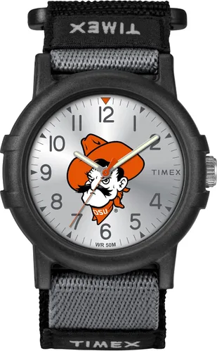 Miniatura 27 de Timex Reloj unisex Collegiate Recruit de 1.496 in - Tennessee Volunteers con correa de tela negra Texas Tech Red Raiders