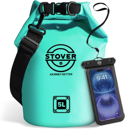Miniatura 30 de STOVER 5/10/25/30/40/55L Waterproof Dry Bag- Roll-Top Backpack w/Phone Case- Kayaking, Hiking, Camping, Boating- Men/Women 10L morado