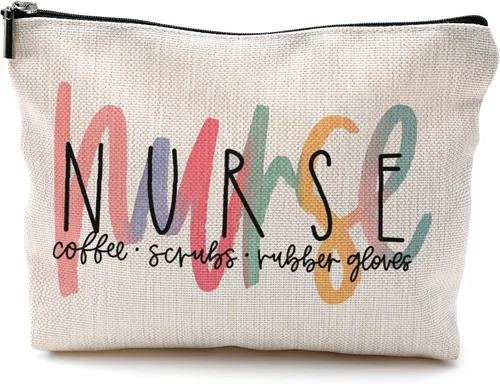 Miniatura 18 de Bolsas de enfermera para mujeres y estudiantes - Bolsas de cosméticos con cremallera B Style-enfermera-negro