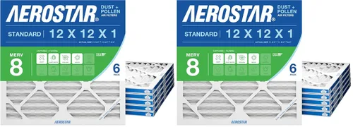 Miniatura 8 de Aerostar Filtro de aire MERV 8 de 12 x 12 x 1, 4 unidades, tamaño real (11.75 x 11.75 x 0.75), HVAC, aire acondicionado y filtro de horno que