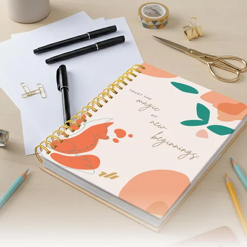 Miniatura 6 de Cuaderno de espiral de tapa dura, 10.25" x 7.25", 300 páginas, gran cuaderno universitario con rayas para mujeres, ideal para escritura, diario, New