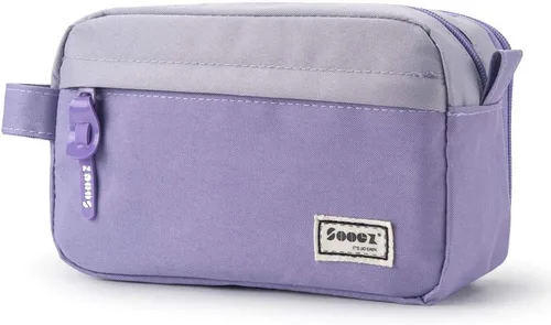 Miniatura 19 de Sooez Estuche para lápices original de alta capacidad, bolsa grande para lápices, estuche organizador para bolígrafos, suministros estéticos