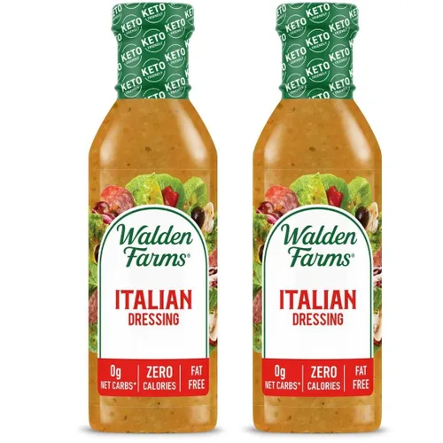 Miniatura 46 de Walden Farms Vinagreta de Tomate Seco al Sol – Aderezo sin calorías, bajo en carbohidratos, apto para dieta keto, vegano, sin azúcar con rico sabor