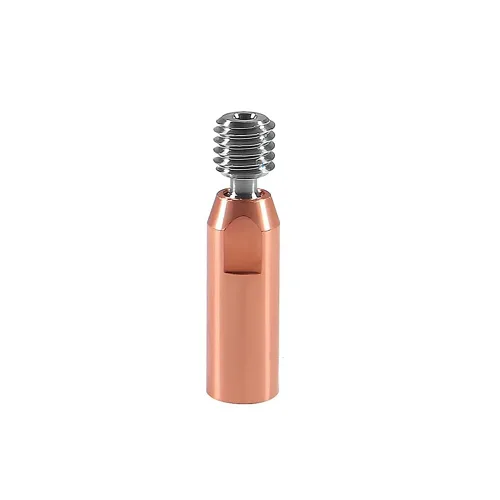 Ender 3 - Boquilla bimetálica de titanio y cobre para garganta, corte de calor bimetálico, todo de metal suave de 0.069 pulgadas para impresora 3D