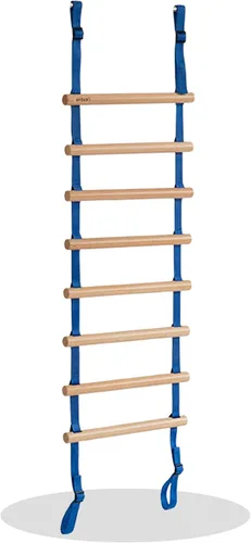 AVDAR Escalera de cuerda para niños diseñada para gimnasios de selva de interior, escalera de cuerda de columpio de madera, accesorios para patio de