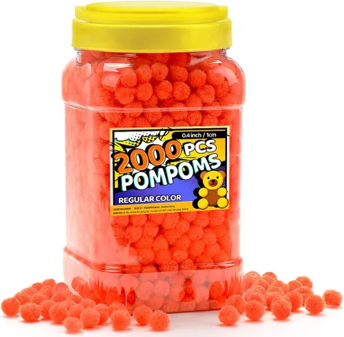 Miniatura 15 de Bundooraking Pompones, 1.5 pulgadas (4cm), 90 piezas bolas grandes multicolor a granel para artes y manualidades, pompones suaves y esponjosos